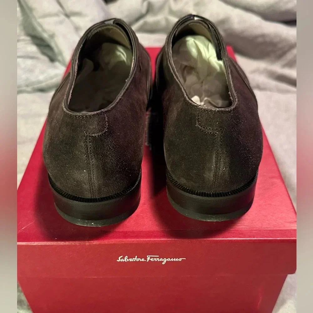 NIB Salvatore Ferragamo SEUL Cap Toe Oxfords Brown Size 6.5